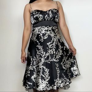 Vintage Speechless Floral Satin Cocktail Dress